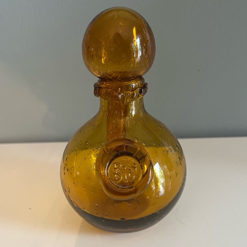 Biot amber glass bottle